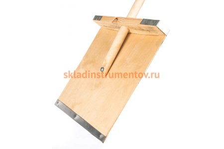 Деревянная лопата с черенком для снега СПЕЦ Движок 380х380мм КПБ-01195