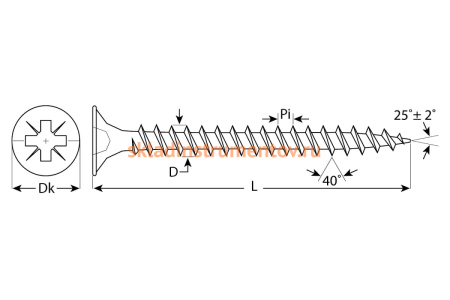 Универсальные шурупы для дерева Зубр ДСП, ДВП, оцинкованные, PZ, 6,0x120 мм, ТФ7, 6 шт 4-300377-60-120