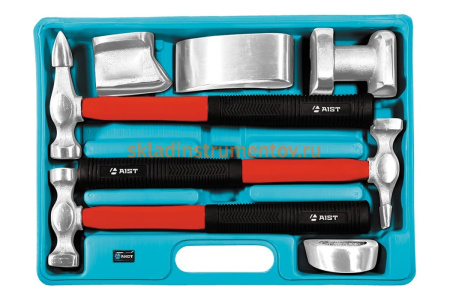 Рихтовочный набор для кузовных работ AIST 7 предметов, в пласт. кейсе 67917007-1 00-00014743