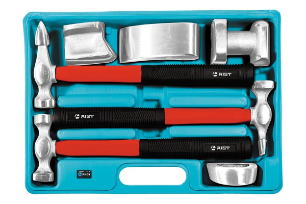 Рихтовочный набор для кузовных работ AIST 7 предметов, в пласт. кейсе 67917007-1 00-00014743