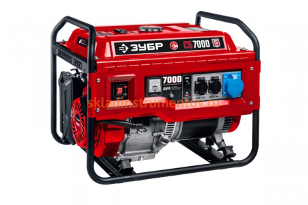 Бензиновый генератор ЗУБР 7000 Вт СБ-7000
