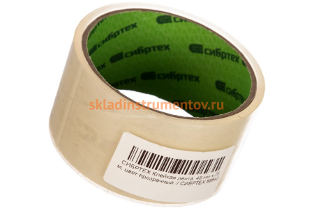 Клейкая лента СИБРТЕХ 48ммх25м прозрачный 88845