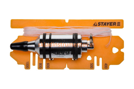 Строительный отвес STAYER со шнуром с противоударными ободками 400 г. 06352-40