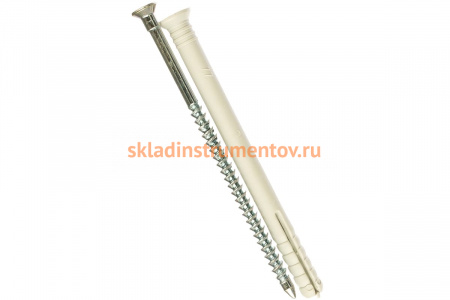 Дюбель-гвоздь нейлоновый с потайным бортиком 50 шт. (8х100 мм; ТФ5) Зубр 4-301375-08-100