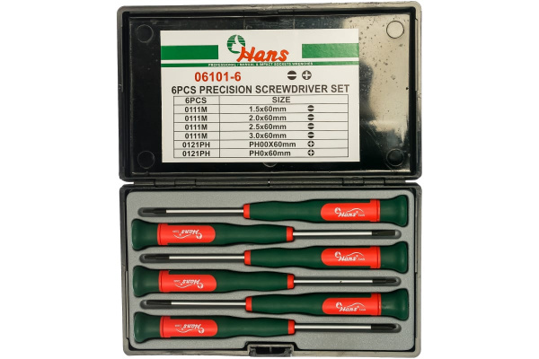 Набор отверток для точной механики Hans 06101-6