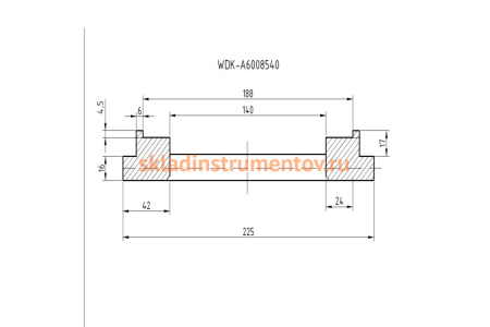 Фланец для установки колес WIEDERKRAFT WDK-A6008540 Фланец для установки колес WIEDERKRAFT WDK-A6008540