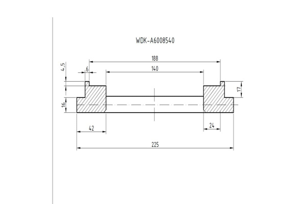 Фланец для установки колес WIEDERKRAFT WDK-A6008540 Фланец для установки колес WIEDERKRAFT WDK-A6008540