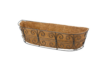 Пристенное кашпо с декором PALISAD 74x20 см 69014