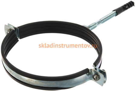 Сантехнический хомут для труб СИБРТЕХ 135-143, резиновый уплотнитель, шпилька+дюбель, 1 шт. 48174