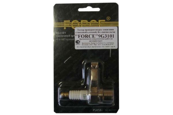 Стандартный тестер проверки искры зажигания с массовой клеммой без снятия свечи FORCE 9G3101