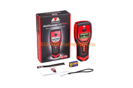Детектор проводки ADA Wall Scanner 120 PROF А00485