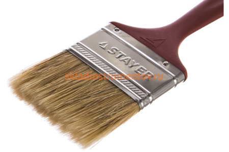 Плоская кисть STAYER Universal Master светлая натуральная щетина пластмассовая ручка 63 мм 0107-63_z01