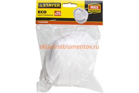 Техническая маска STAYER STANDARD ECO 25 шт 1110-H50_z01 Техническая маска STAYER STANDARD ECO 25 шт 1110-H50_z01
