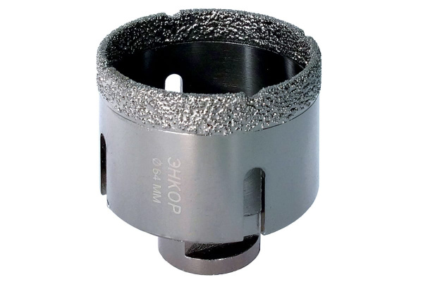 Коронка алмазная по керамограниту (64 мм; М14) для УШМ Энкор 48314