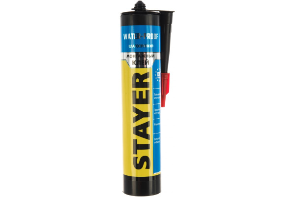 Монтажный герметик клей влагостойкий, 280мл Stayer 41325