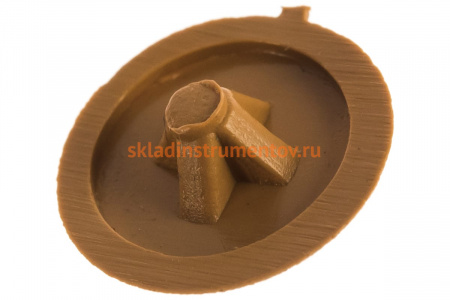 Декоративная заглушка под шуруп Зубр цвет бук, шлиц №2, ТФ6, 40шт 4-308156-2