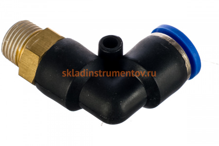 Фитинг угловой для пластиковых трубок (6мм; 1/8М) ROCKFORCE RF-SPL06-01