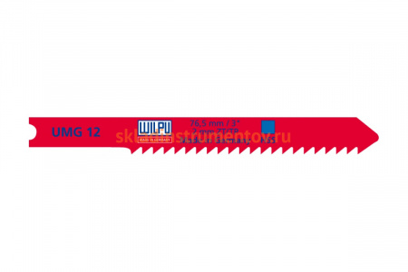 Пилка по металлу UMG 12 (5 шт; 76.5х7.8х1 мм; 55 мм; 13 TPI; HSS) WILPU 465000005