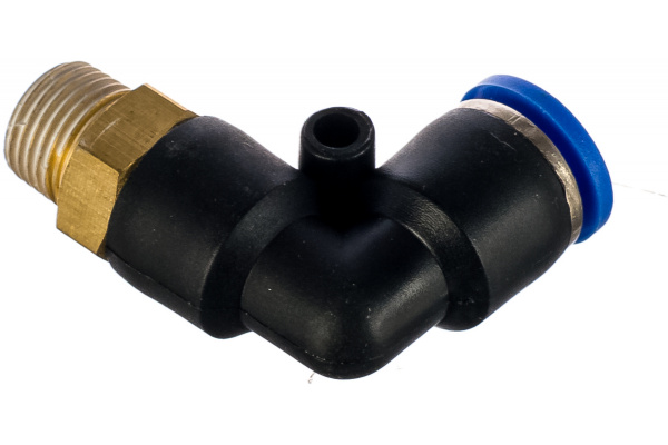 Фитинг угловой для пластиковых трубок (6мм; 1/8М) ROCKFORCE RF-SPL06-01