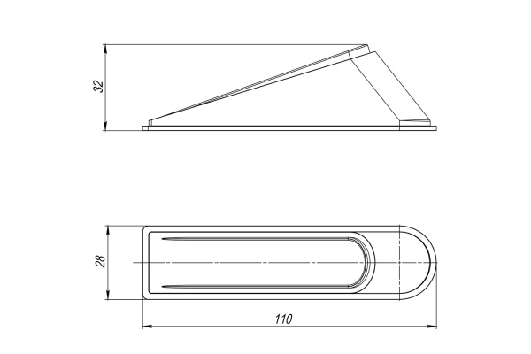Фиксатор двери AJAX DSF-110 серый 43129