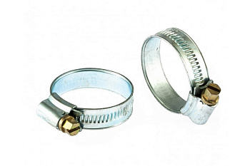 Металлические, червячные хомуты СИБРТЕХ 25-38мм, ширина 12мм, английский тип, W1, 2шт 47668