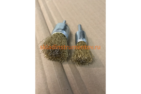 Набор щеток ПРОФЕССИОНАЛ 2 шт. для дрели (17/24 мм; латунированная проволока 0,3 мм) Зубр 3532-H2_z02