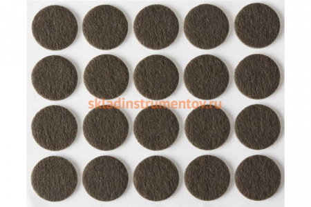 Самоклеящиеся накладки на мебельные ножки Stayer COMFORT фетровые, коричневые, круглые, диаметр 16 мм, 20 шт 40910-16