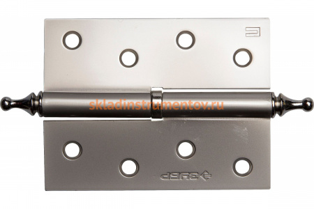 Дверная разъемная петля Зубр Эксперт 1 подшипник цвет матовая никель PN правая с крепежом 100x75x2.5 мм 2 шт. 37605-100-4R