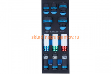 Набор ударных головок 1/2", ложемент, 11шт KING TONY 9-4401MPV