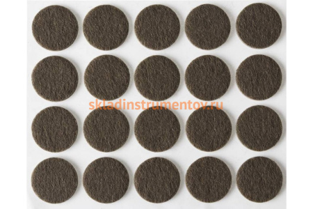 Самоклеящиеся накладки на мебельные ножки Stayer COMFORT фетровые, коричневые, круглые, диаметр 16 мм, 20 шт 40910-16