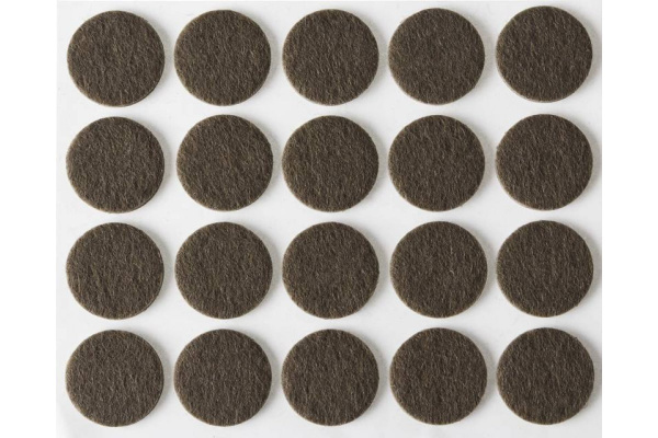 Самоклеящиеся накладки на мебельные ножки Stayer COMFORT фетровые, коричневые, круглые, диаметр 16 мм, 20 шт 40910-16