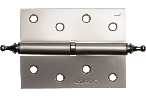 Дверная разъемная петля Зубр Эксперт 1 подшипник цвет матовая никель PN правая с крепежом 100x75x2.5 мм 2 шт. 37605-100-4R