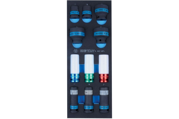 Набор ударных головок 1/2", ложемент, 11шт KING TONY 9-4401MPV