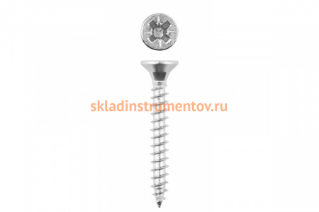 Универсальные шурупы для дерева Зубр ДСП, ДВП, оцинкованные, PZ, 6,0x120 мм, ТФ7, 6 шт 4-300377-60-120