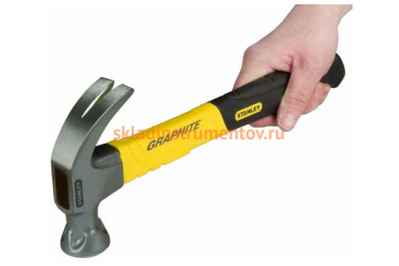 Молоток с гвоздодером 570 гр Stanley GRAPHITE 1-51-507