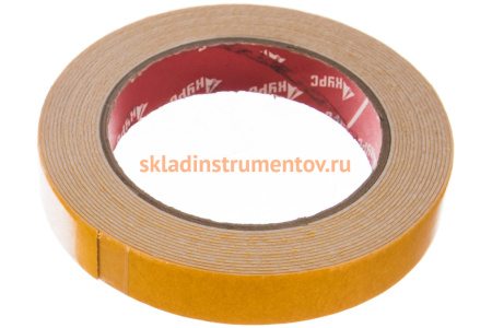 Монтажная клейкая лента на вспененной основе КУРС белая, 19мм х 5м 11786