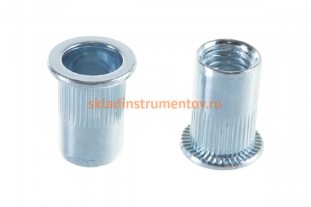 Резьбовые заклепки с насечками ЗУБР Профессионал М10, 6 шт, стальные, стандартный бортик 31318-10