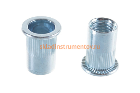 Резьбовые заклепки с насечками ЗУБР Профессионал М10, 6 шт, стальные, стандартный бортик 31318-10