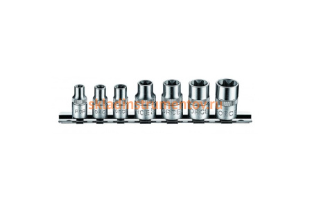 Набор головок 1/4" и 3/8" Е8-Е16, 7 шт. FORCE 3074