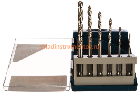 Набор сверл «ЭКСПЕРТ» по металлу 6 шт. (2-8 мм; Р6М5; 1/4") Зубр 29623-H6