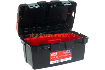 Ящик для инструментов 500x295x270мм + лоток + органайзер + 2 съемных органайзера Tayg 166006