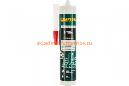 Битумный герметик KRAFTOOL 280 мл, черный 41261