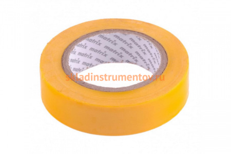 Изолента MATRIX ПВХ, 15 мм х 10 м, желтая, 150 мкм 88773