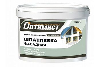 Шпатлевка фасадная S602 9 кг Оптимист 00-00001510