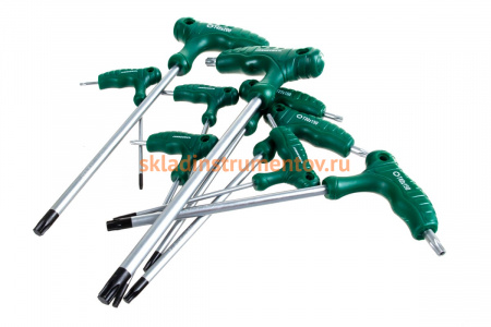 Комплект угловых двухсторонних ключей Jonnesway TORX H10MT09S