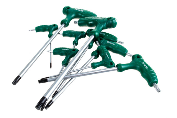 Комплект угловых двухсторонних ключей Jonnesway TORX H10MT09S