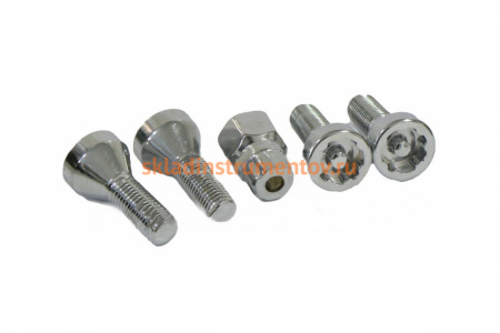 Набор болтов на колесные диски М14x1,5 RH 30 мм 5 предметов FORCE 645305