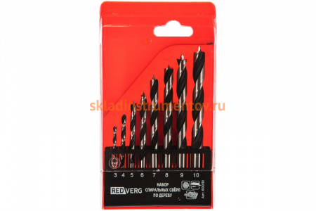 Набор сверл по дереву HCS 8 шт. REDVERG 6621139