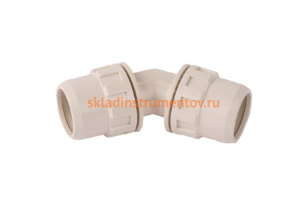 Соединитель угловой "ШиреФит" (32 мм; 45°) для трубопровода Зубр 51491-32