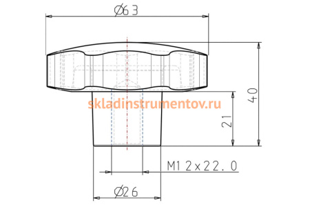 Звездообразная рукоятка KIPP K0152.26312